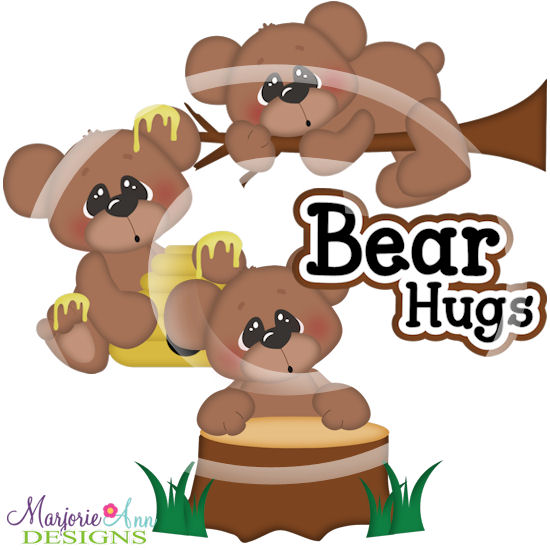 Bear Hugs SVG Cutting Files Includes Clipart - Click Image to Close